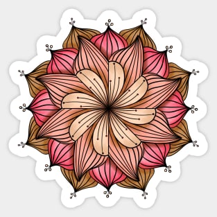 Copy of Blue, Green and Yellow Floral Mandala Sticker